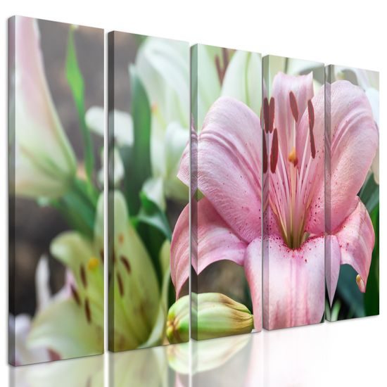 5-dielny obraz ľalia dlhokvetá