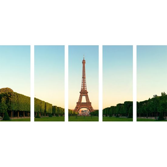 5-dielny obraz majestátnosť Eiffelovej veže