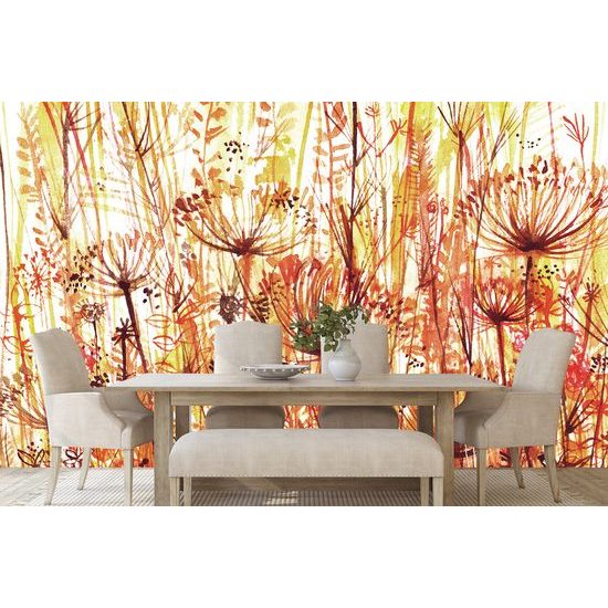 Tapeta jednoduchosť oranžových kvetín