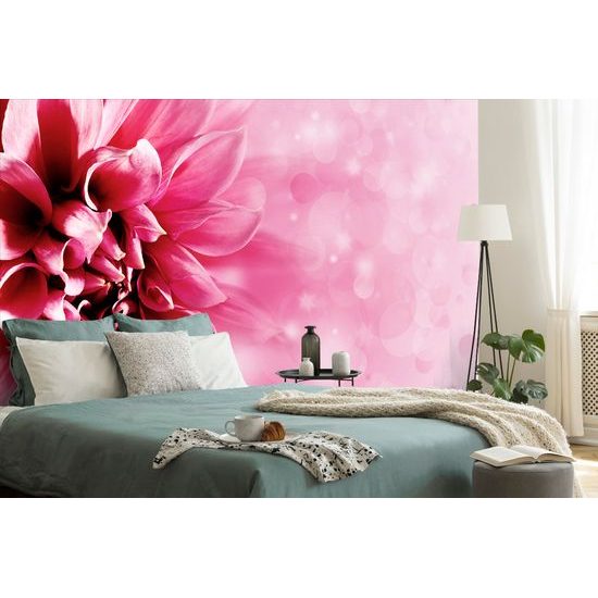 Okúzľujúca samolepiaca tapeta kvet v odtieňoch ružovej