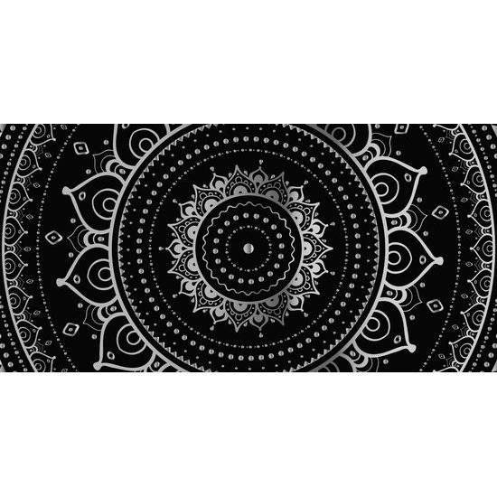 Obraz magická Mandala v čiernobielom prevedení