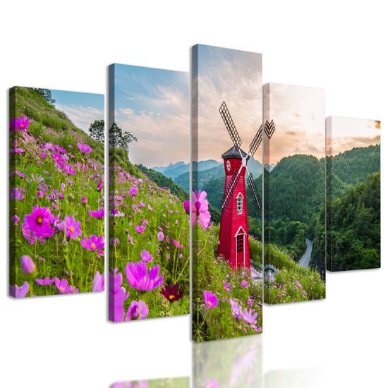 5-dielny obraz kúzelná krajina