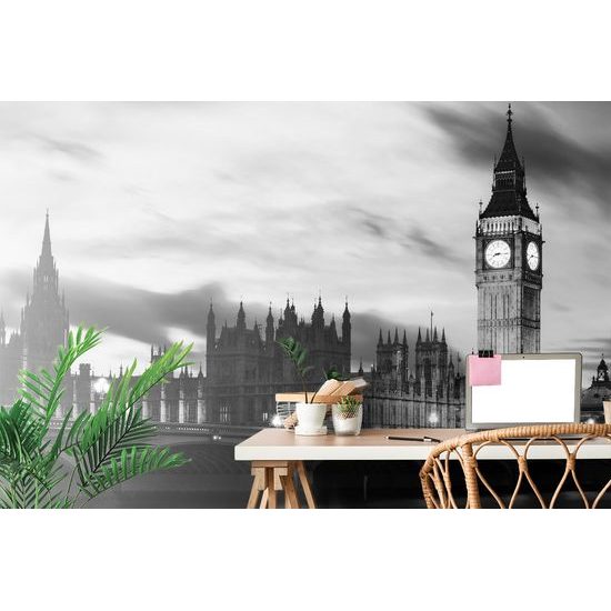 Originálna fototapeta londýnsky Big Ben v čiernobielom prevedení