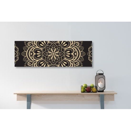 Obraz nevšedná Mandala na čiernom pozadí