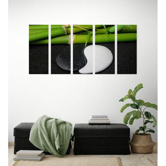 5-dielny obraz Jin a Jang zátišie