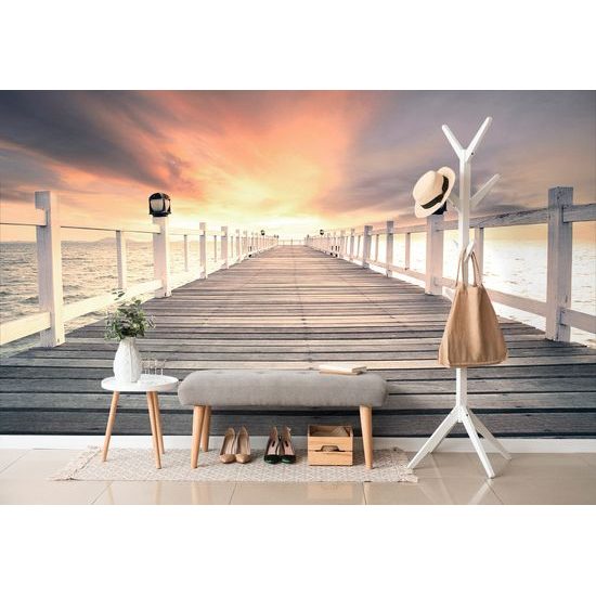 Fototapeta nekončiace drevené mólo