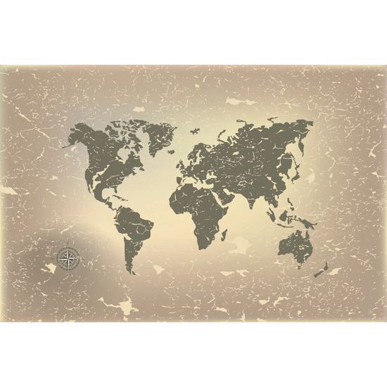 Samolepiaca tapeta vintage mapa