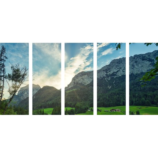 5-dielny obraz Švajčiarska príroda