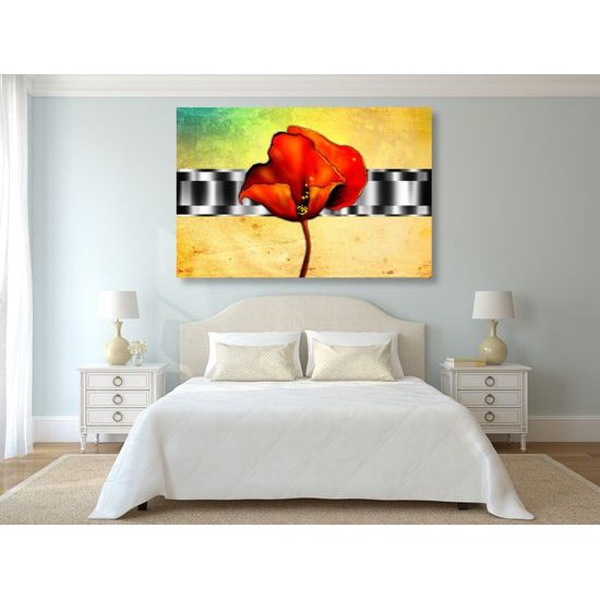 Obraz vintage vlčí mak