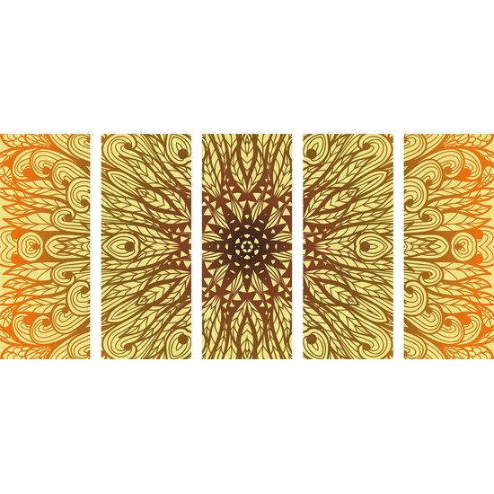 5-dielny obraz zaujímavá luxusná Mandala