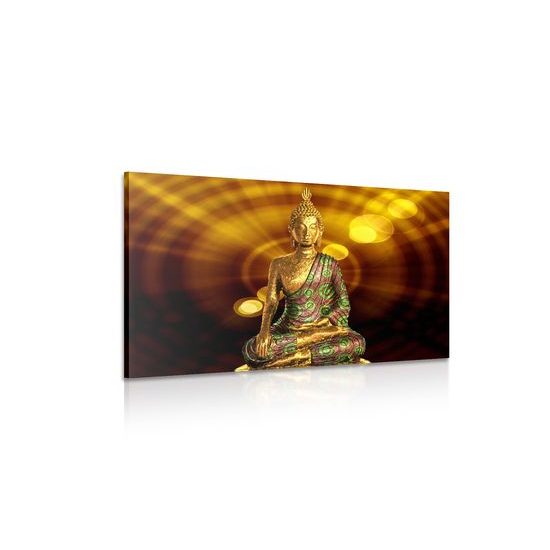 Obraz socha Budhu na žiarivom pozadí