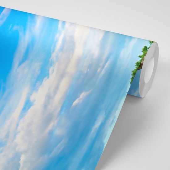 Samolepiaca fototapeta socha anjela držiaceho kríž