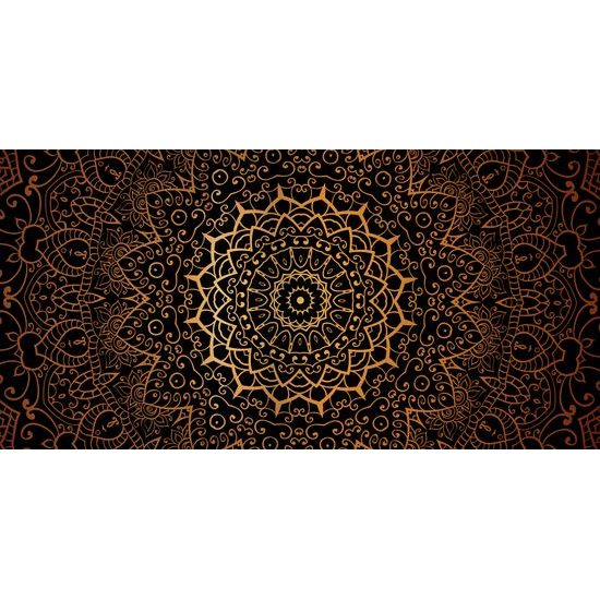Obraz oranžová Mandala v indickom štýle