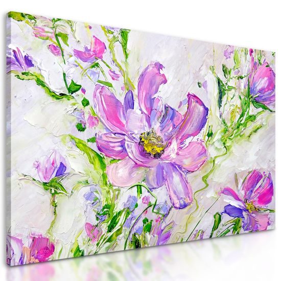 Obraz nádherná maľovaná abstrakcia kvetu