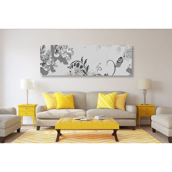 Obraz luxus v čiernobielom prevedení