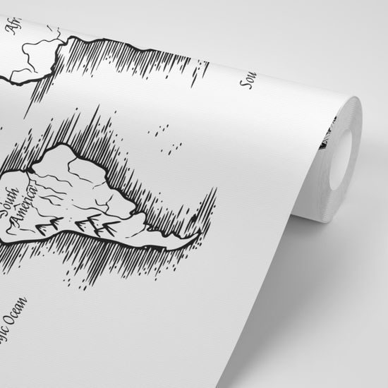 Samolepiaca tapeta nádherná mapa v umeleckom prevedení