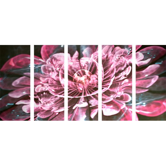 5-dielny obraz čaorvný lotosový kvet