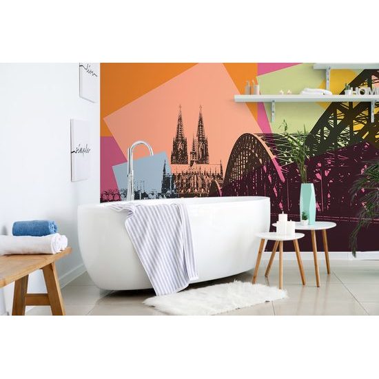 Samolepiaca tapeta nemecký Kolín v pop art štýle