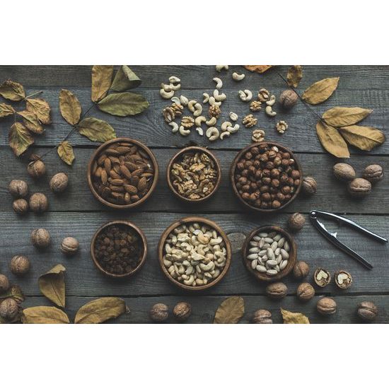 Fototapeta rôzne druhy orieškov