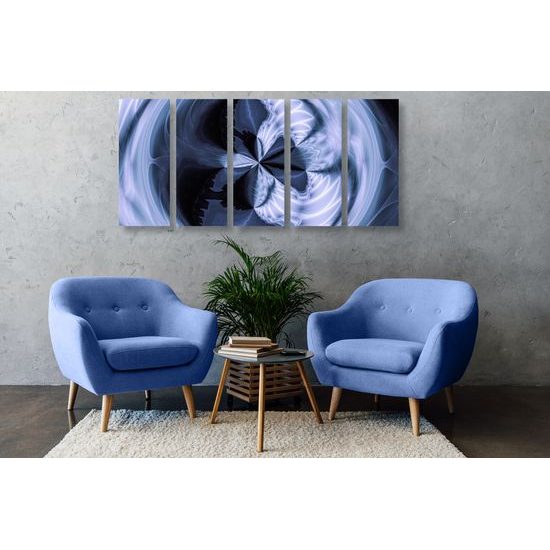 5-dielny obraz krásy abstraktných tvarov