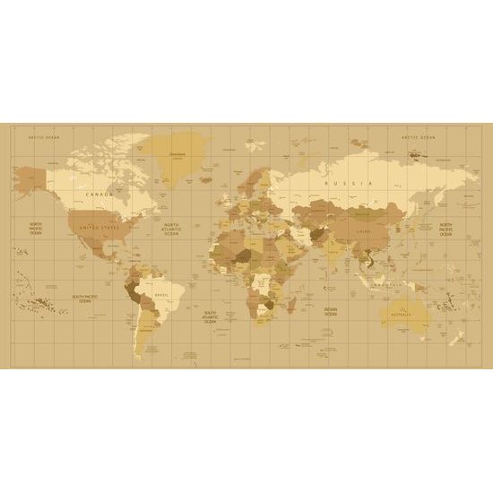 Obraz stará mapa sveta