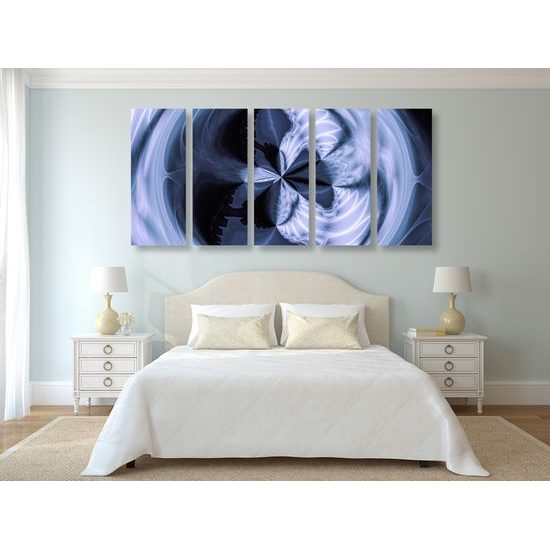 5-dielny obraz krásy abstraktných tvarov