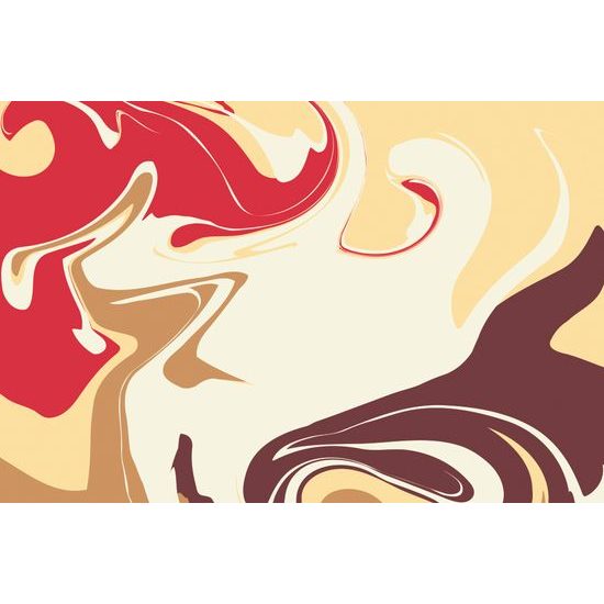 Samolepiaca tapeta umelecká abstrakcia v zemitých farbách