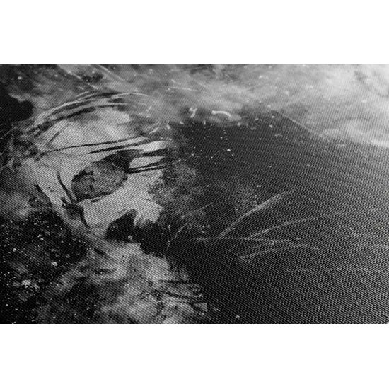 Obraz vševidiaci Ježiš v čiernobielom prevedení