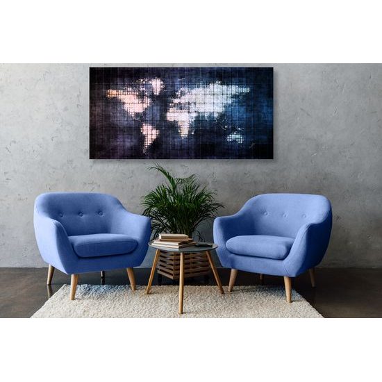 Obraz na korku futuristická mapa sveta