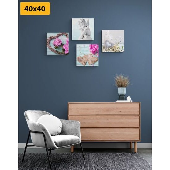 Set obrazov roztomilé vintage prvky