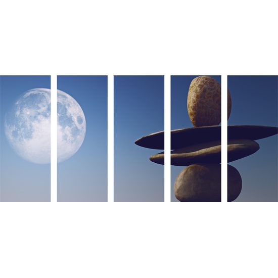 5-dielny obraz zaujímavý kamenný úkaz