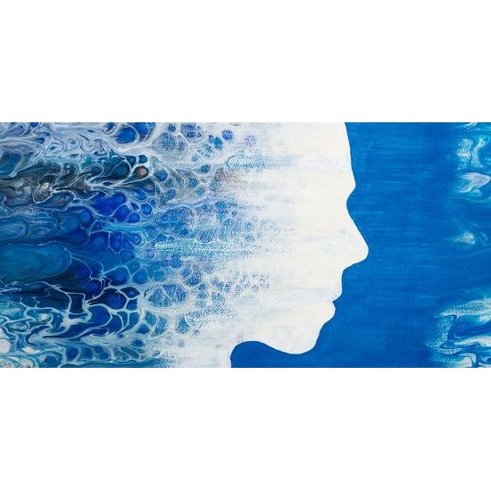 Obraz podobizeň ženy znázornený v oceáne