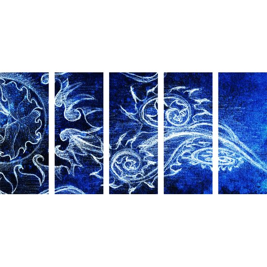 5-dielny obraz zaujímavá abstrakcia