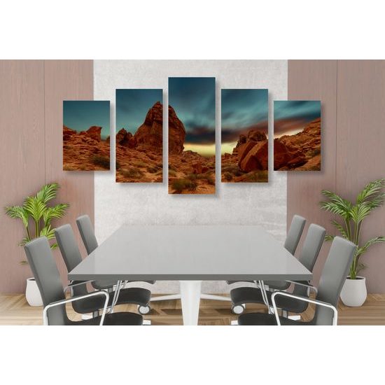 5-dielny obraz červené skaly
