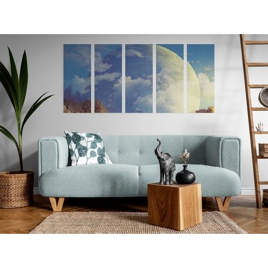 5-dielny obraz žena v neznámom svete