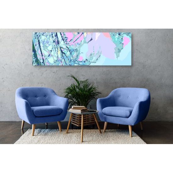 Obraz zasnežené vrcholce stromov