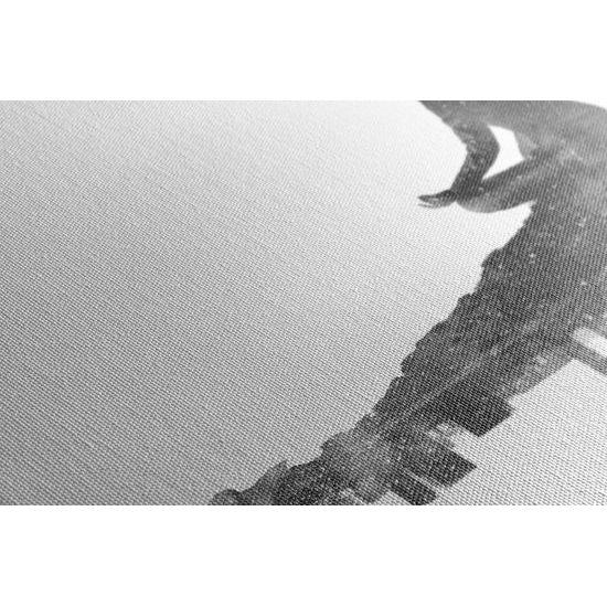 Obraz duchovná cesta v čiernobielom prevedení