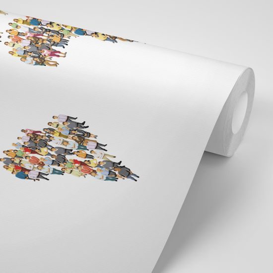 Tapeta mapa tvorená ľudmi