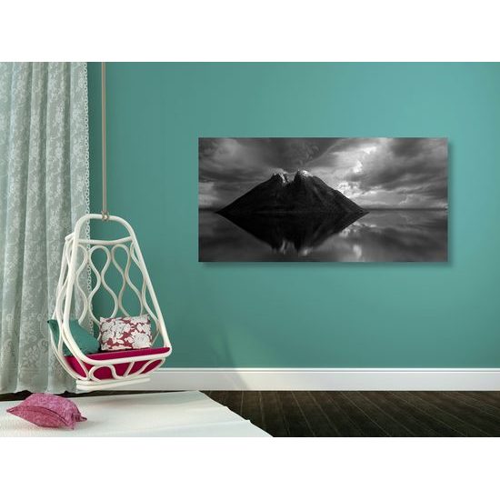 Obraz tajný ostrov v čiernobielom prevedení