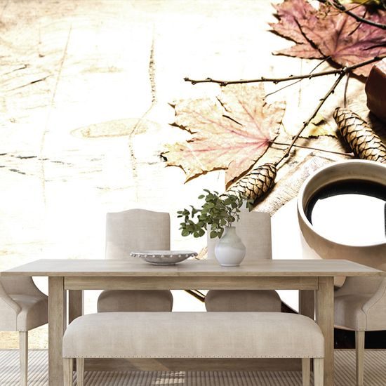 Fototapeta jesenné zátišie so šálkou kávy