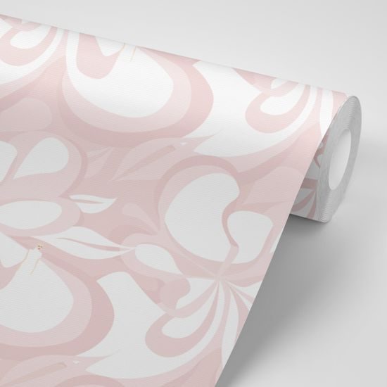 Tapeta nežná elegancia v ružových odtieňoch