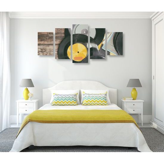 5-dielny obraz klasická vinylová platna