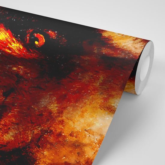 Samolepiaca tapeta dravý pohľad vlka