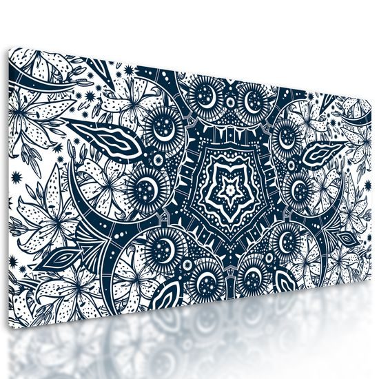 Obraz umelecká abstrakcia v modrom prevedení