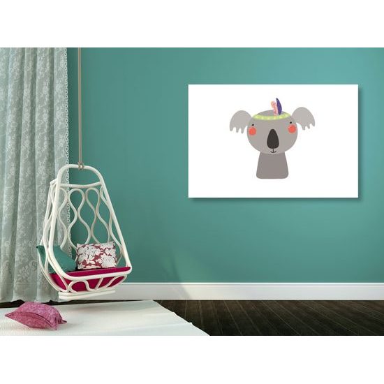 Obraz roztomilá koala s indiánskymi pierkami