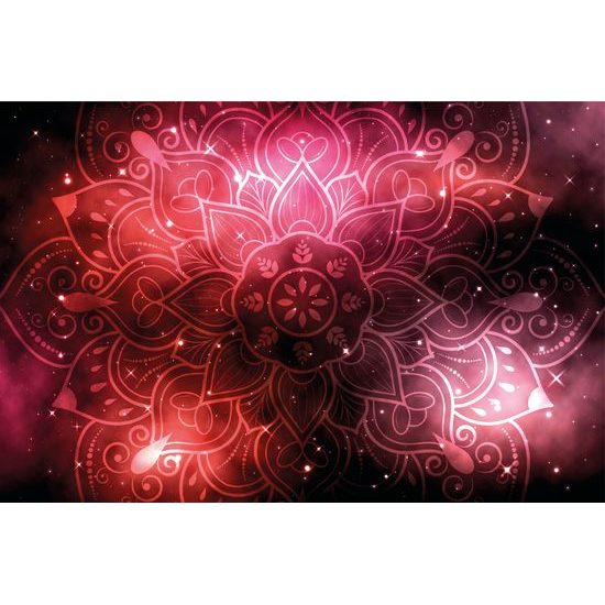 Samolepiaca tapeta Mandala s vesmírnym pozadím