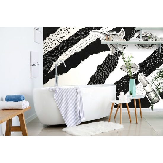 Tapeta čiernobiela elegancia dámy