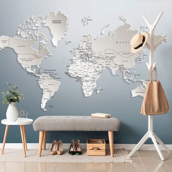 Samolepiaca tapeta nevšedná mapa sveta