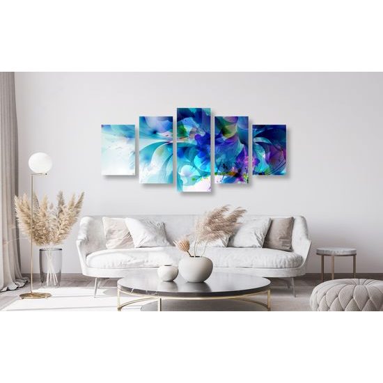 5-dielny obraz výbuch farieb