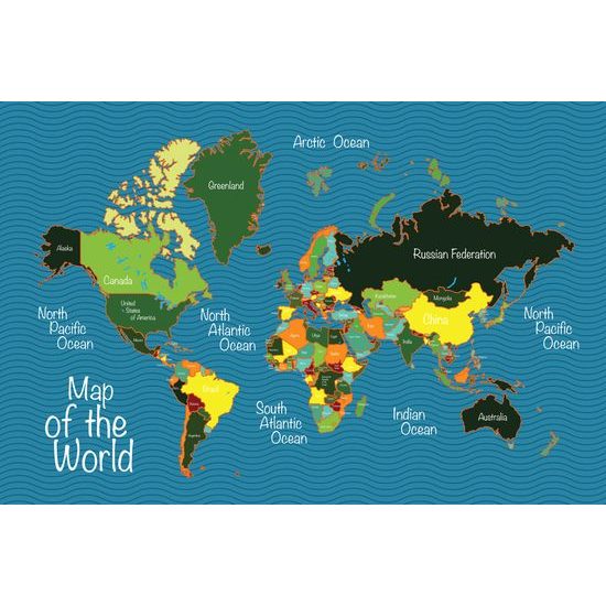 Obraz na korku neobyčajná mapa sveta